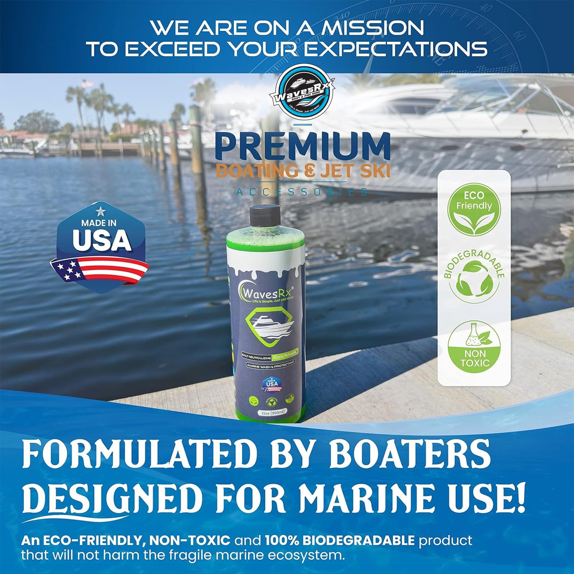 WavesRx EPICWASH BOAT & PWC SOAP - Angler's Pro Tackle & Outdoors