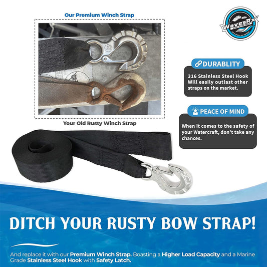 WavesRx PWC TRAILER WINCH STRAP - Angler's Pro Tackle & Outdoors