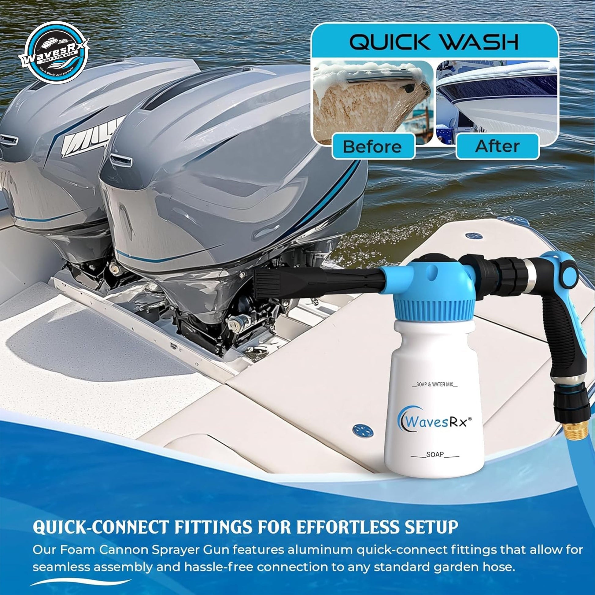 WavesRx WASH & FLUSH SOAP MIXERS - Angler's Pro Tackle & Outdoors