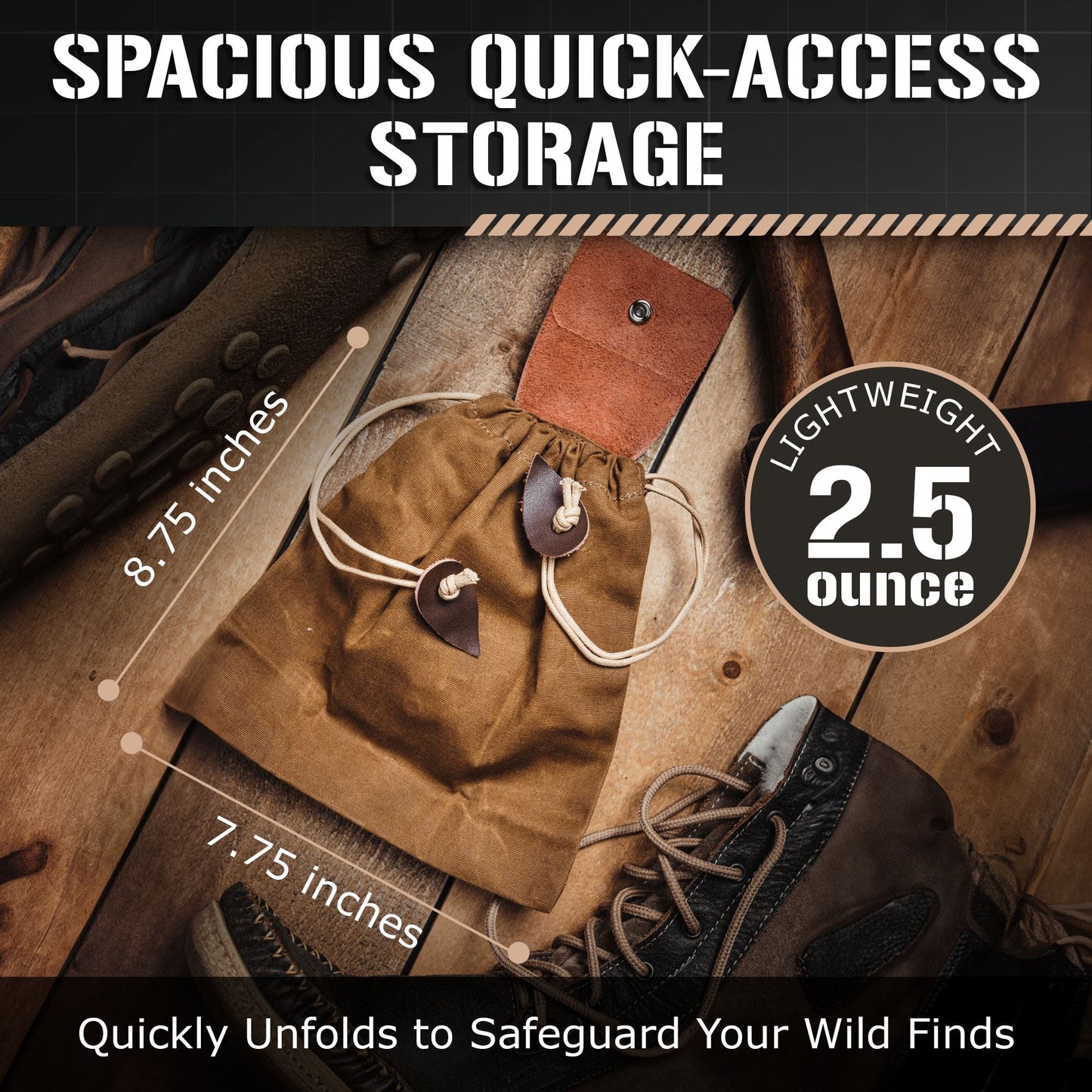 TITAN Survival Waxed Canvas Foraging Pouch