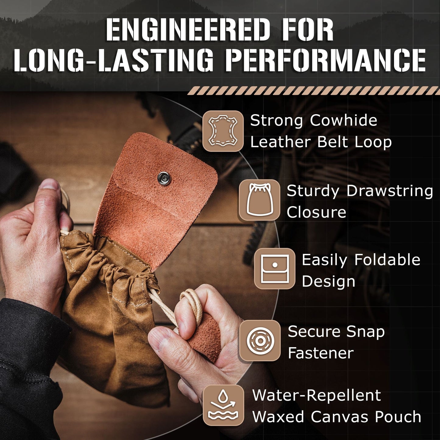 TITAN Survival Waxed Canvas Foraging Pouch