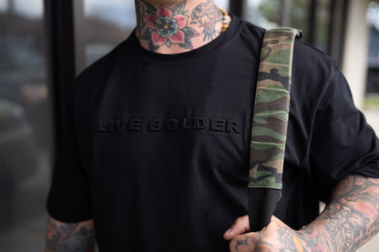 We Defy The Norm - Live Bolder Pump Cover Boxy T - Shirt - Black - Angler's Pro Tackle & Outdoors