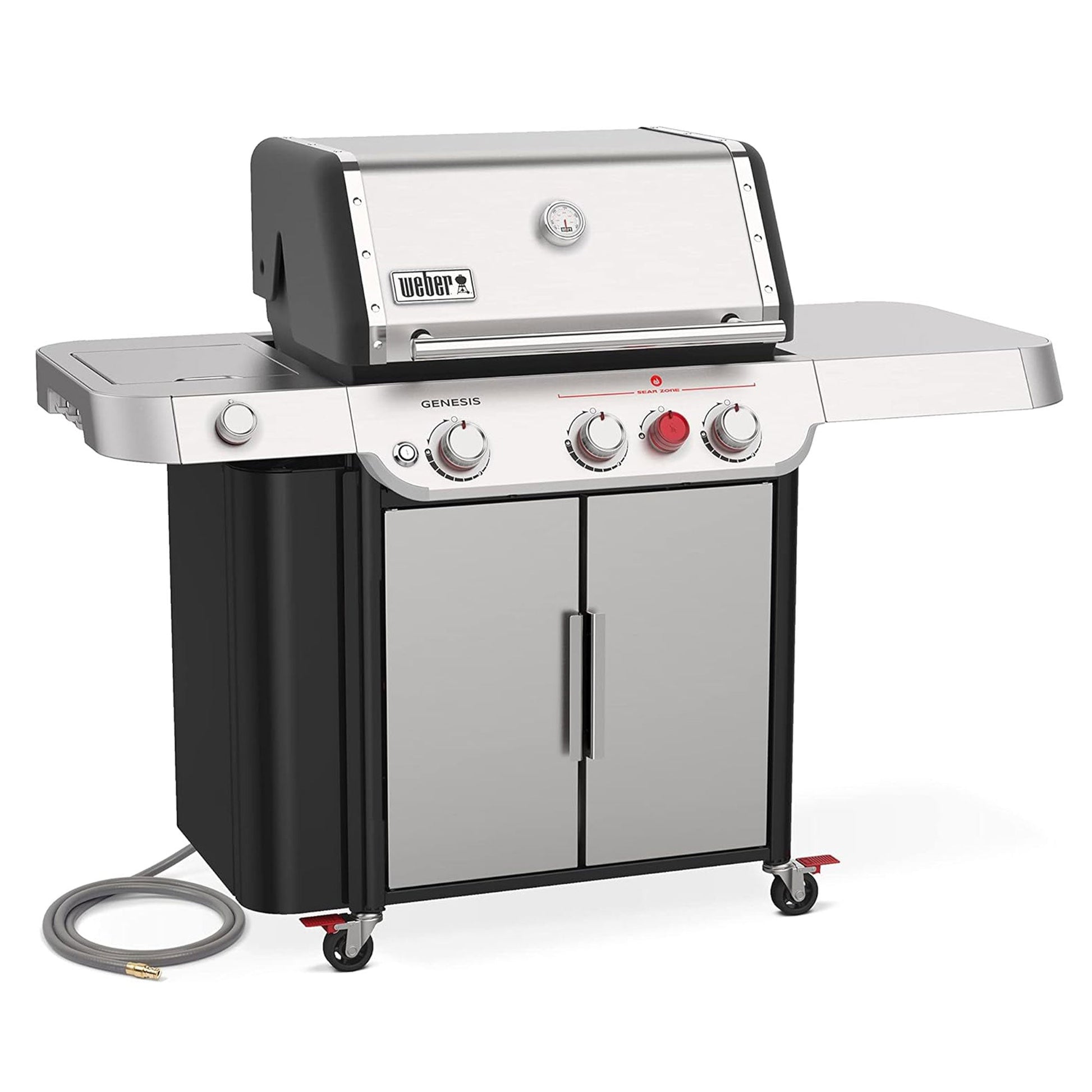 Weber Genesis S - 335 Outdoor Stainless Steel 3 Burner Natural Gas Grill, Silver - Angler's Pro Tackle & Outdoors