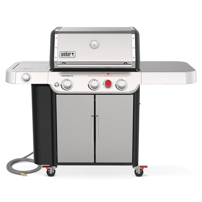 Weber Genesis S - 335 Outdoor Stainless Steel 3 Burner Natural Gas Grill, Silver - Angler's Pro Tackle & Outdoors