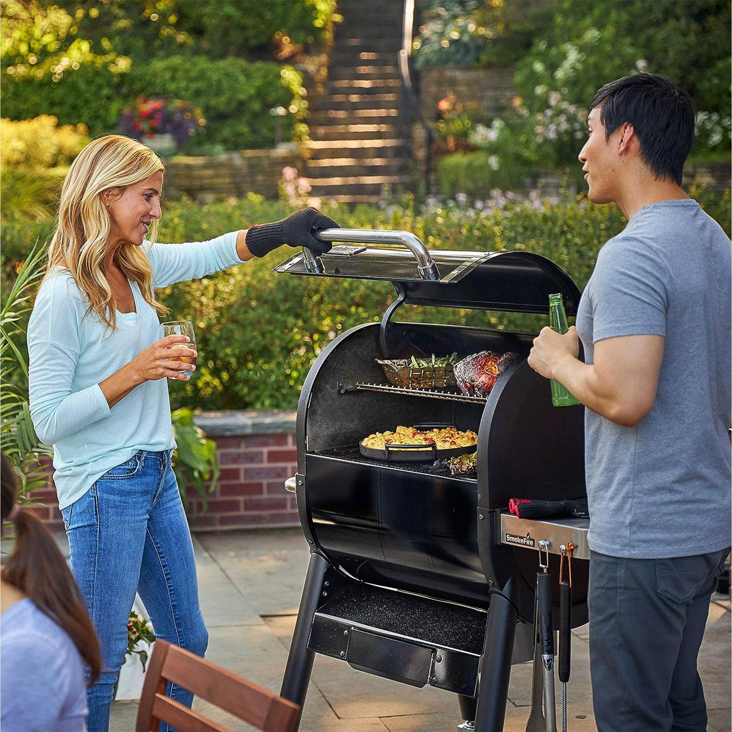 Weber SmokeFire II EX4 24" Stainless Steel Wood Fire Pellet Smart Grill, Black - Angler's Pro Tackle & Outdoors