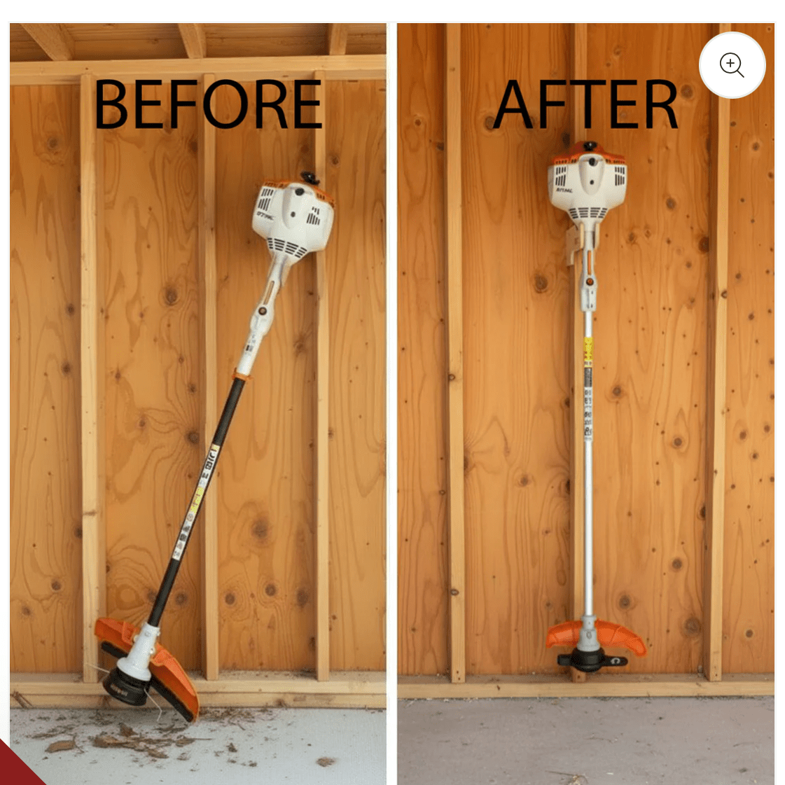 HangThis Up - Weed Whacker Organizer (1 pair), Shed Organization System, Yard Shed Storage, Yard Tool Rack