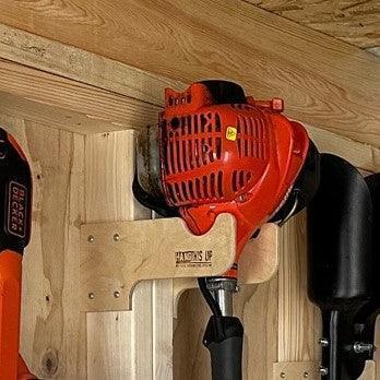 HangThis Up - Weed Whacker Organizer (1 pair), Shed Organization System, Yard Shed Storage, Yard Tool Rack