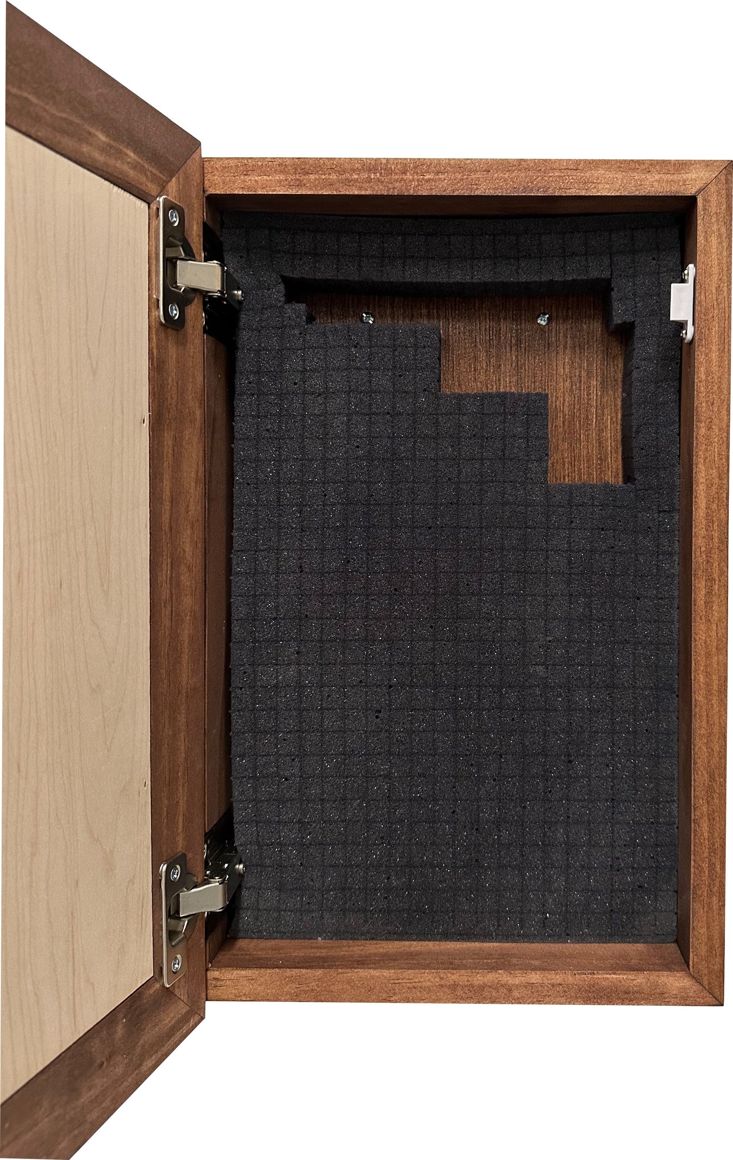 Bellewood Designs - Wood Secure Gun Safe Welcome to our Home Wall Decor (Red Oak)