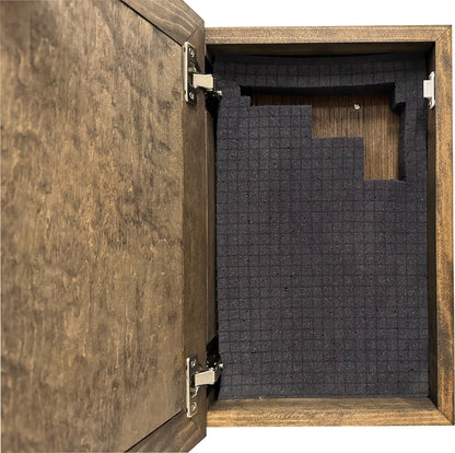 Bellewood Designs - Wooden Secure Gun Safe Welcome to our Home Wall Decor (Jacobean)