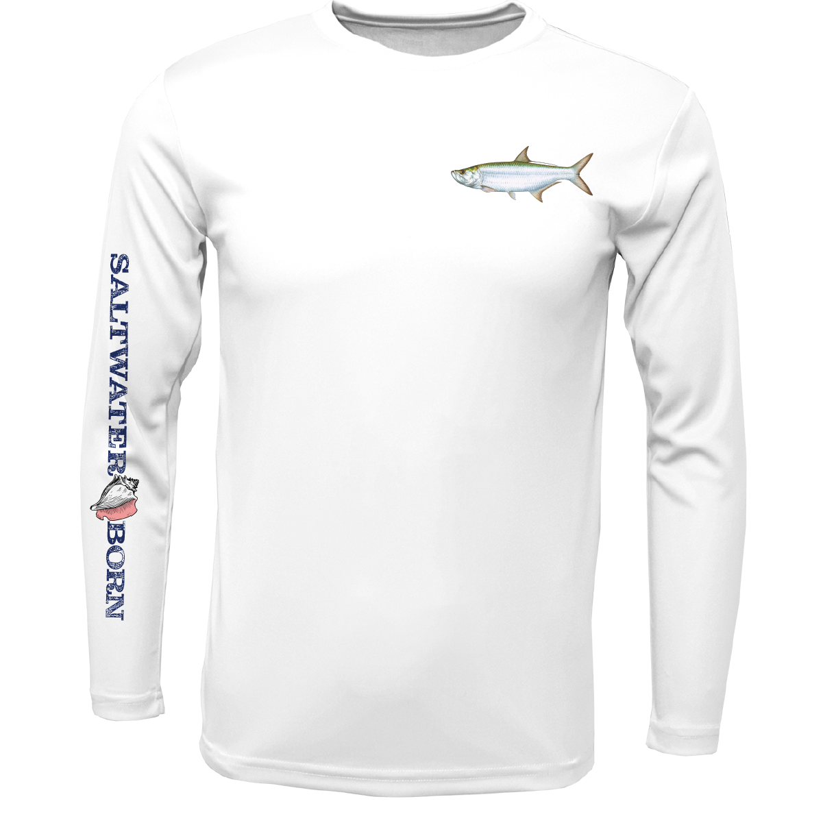 Saltwater Born Clean Tarpon Long Sleeve UPF 50+ Dry-Fit Shirt