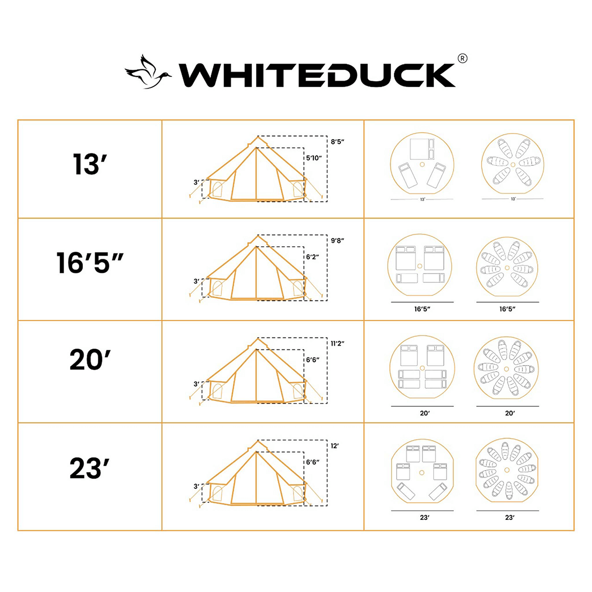 White Duck Outdoors - 13' Avalon Bell Tent - Angler's Pro Tackle & Outdoors