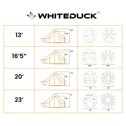 White Duck Outdoors - 13' Avalon Bell Tent - Angler's Pro Tackle & Outdoors