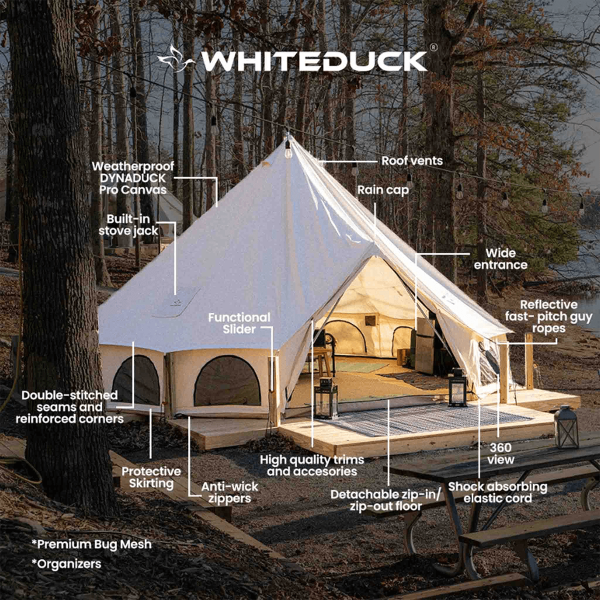 White Duck Outdoors - 13' Avalon Bell Tent - Angler's Pro Tackle & Outdoors