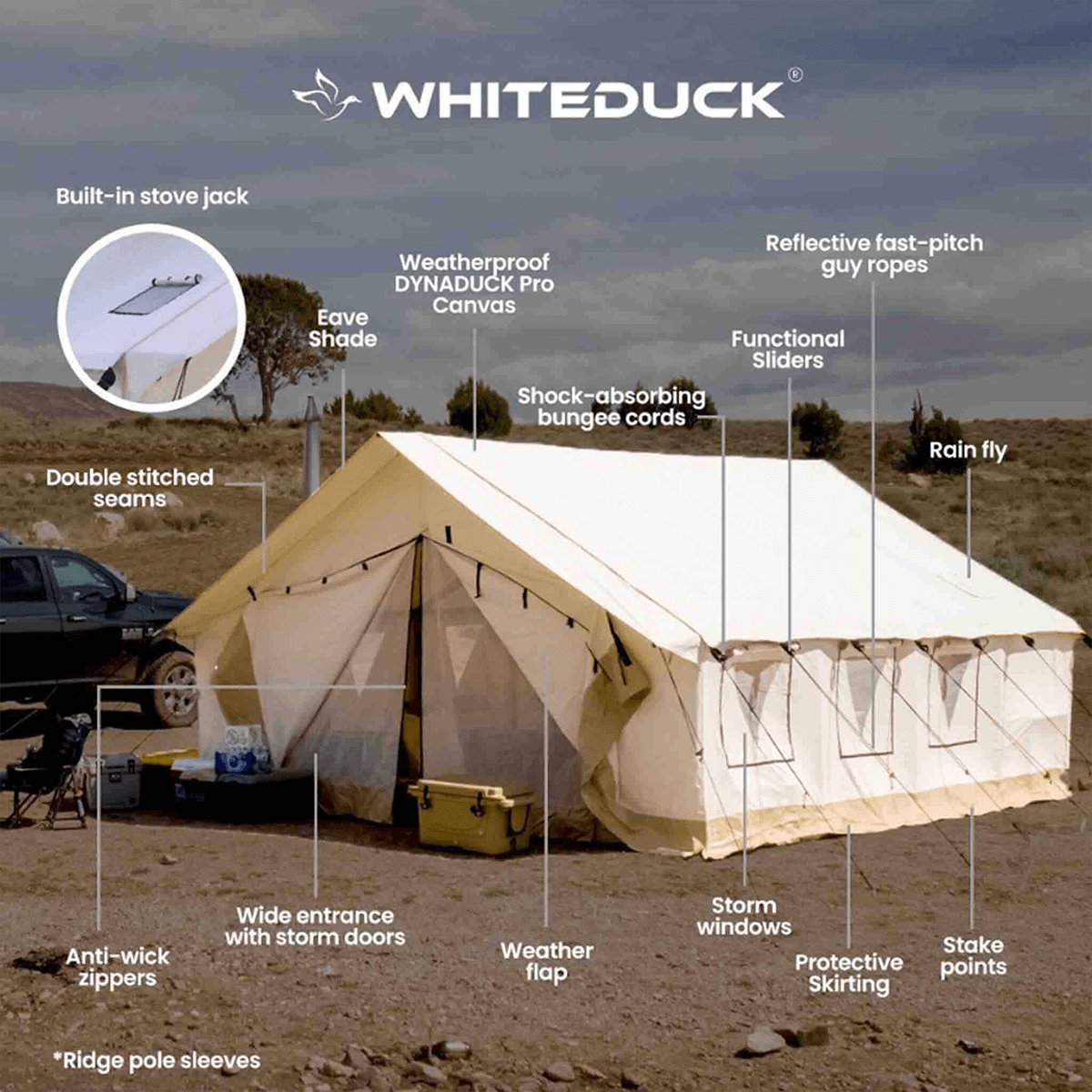 White Duck Outdoors - 14'x16' Alpha Wall Tent - Angler's Pro Tackle & Outdoors