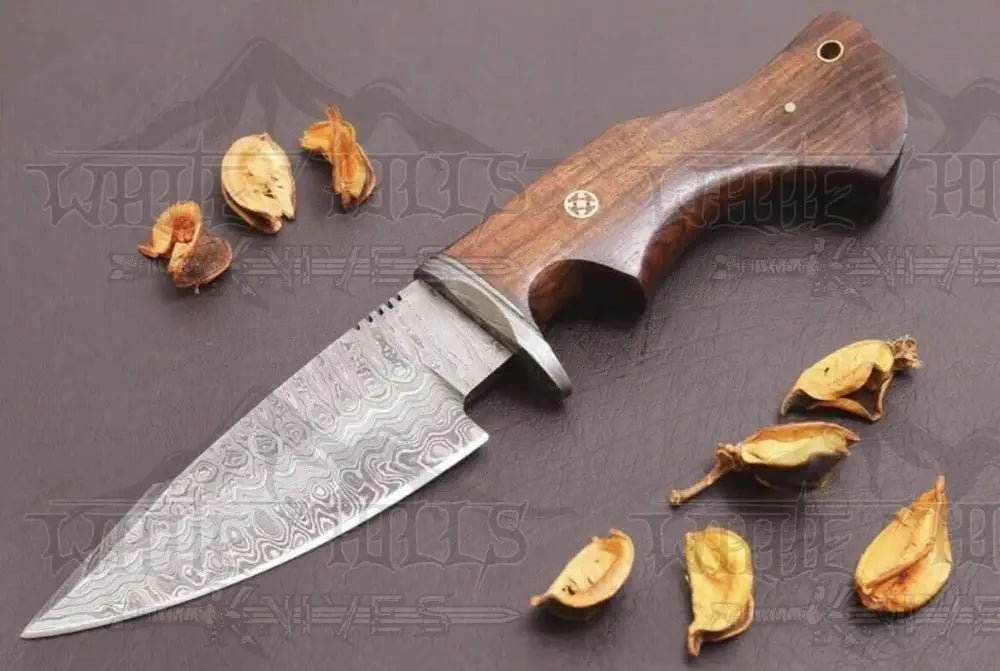White Hills Knives 10" Handmade Hunting Bushcraft Knife Forged Damascus Steel Survival EDC Walnut Handle WH 3416 - Angler's Pro Tackle & Outdoors
