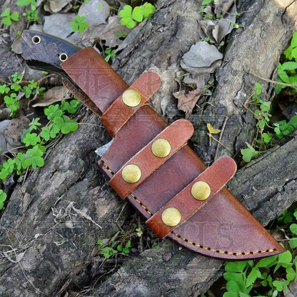 White Hills Knives 10”Custom Hand Made Forged Damascus Steel Tracker Hunting Camping Knife With Ram Horn Handle WH 3845 - Angler's Pro Tackle & Outdoors