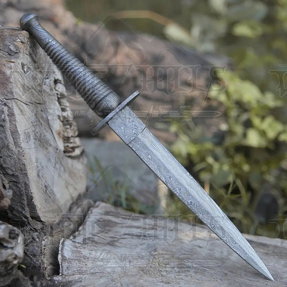 White Hills Knives CUSTOM HANDMADE DAMASCUS STEEL DAGGER KNIFE 11" FULL TANG - Angler's Pro Tackle & Outdoors