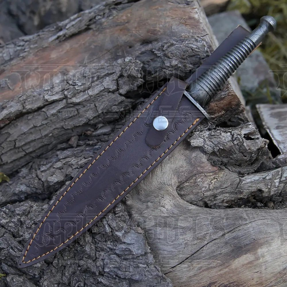 White Hills Knives CUSTOM HANDMADE DAMASCUS STEEL DAGGER KNIFE 11" FULL TANG - Angler's Pro Tackle & Outdoors