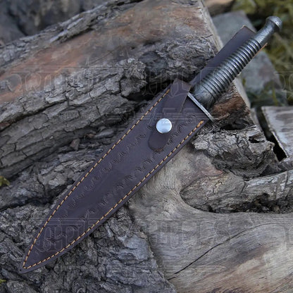 White Hills Knives CUSTOM HANDMADE DAMASCUS STEEL DAGGER KNIFE 11" FULL TANG - Angler's Pro Tackle & Outdoors