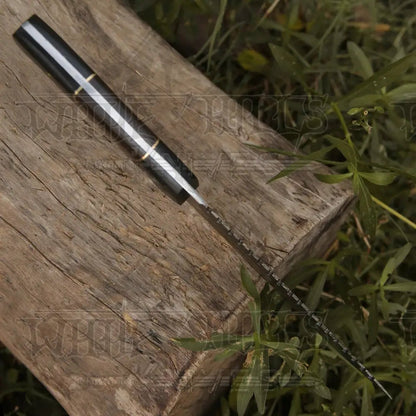 White Hills Knives Custom HANDMADE FORGED DAMASCUS Steel Hunting Tracker Fix Blade Knife Full Tang WH 4393 - Angler's Pro Tackle & Outdoors