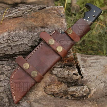 White Hills Knives Custom HANDMADE FORGED DAMASCUS Steel Hunting Tracker Fix Blade Knife Full Tang WH 4393 - Angler's Pro Tackle & Outdoors