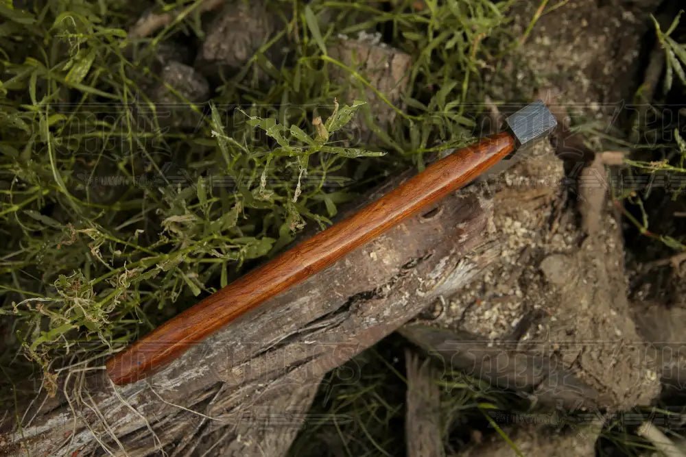 White Hills Knives Damascus Viking Axe, Damascus Steel Axe With Leather Sheath, Darkwood Handle Axe, Viking Hatchet, Camp Axe - Angler's Pro Tackle & Outdoors