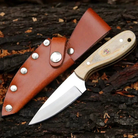 White Hills Knives Hand Forged Full Tang Skinner Knife - Olive Wood Handle - D2 Steel - 7 inches - SK - 012 - Angler's Pro Tackle & Outdoors
