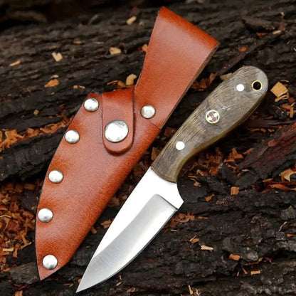 White Hills Knives Hand Forged Full Tang Skinner Knife - Ram Horn Handle - D2 Steel - 7 inches - SK - 015 - Angler's Pro Tackle & Outdoors