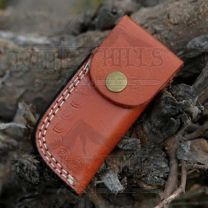 White Hills Knives HANDMADE DAMASCUS STEEL POCKET KNIFE - Folding Knife - Stain Wood Handle With Engraved Brass Eagle Bolster WH 5048 - Angler's Pro Tackle & Outdoors