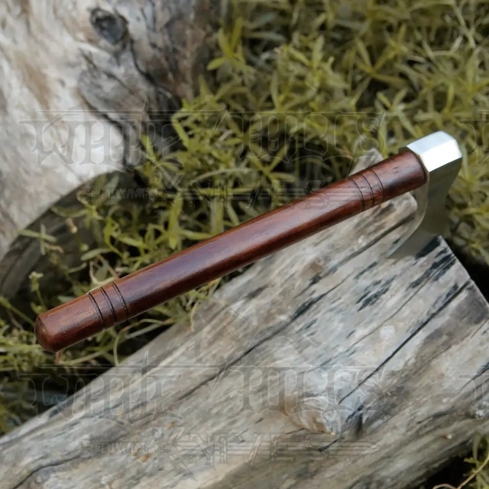 White Hills Knives Small Forged Carbon Steel Axe with Rose Wood Shaft - Viking Axe X - 103 - Angler's Pro Tackle & Outdoors