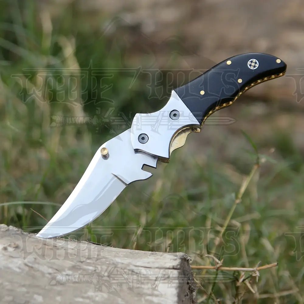 White Hills Knives Stainless Steel Folding Pocket Knife - Camping Pocket Knife - Angler's Pro Tackle & Outdoors