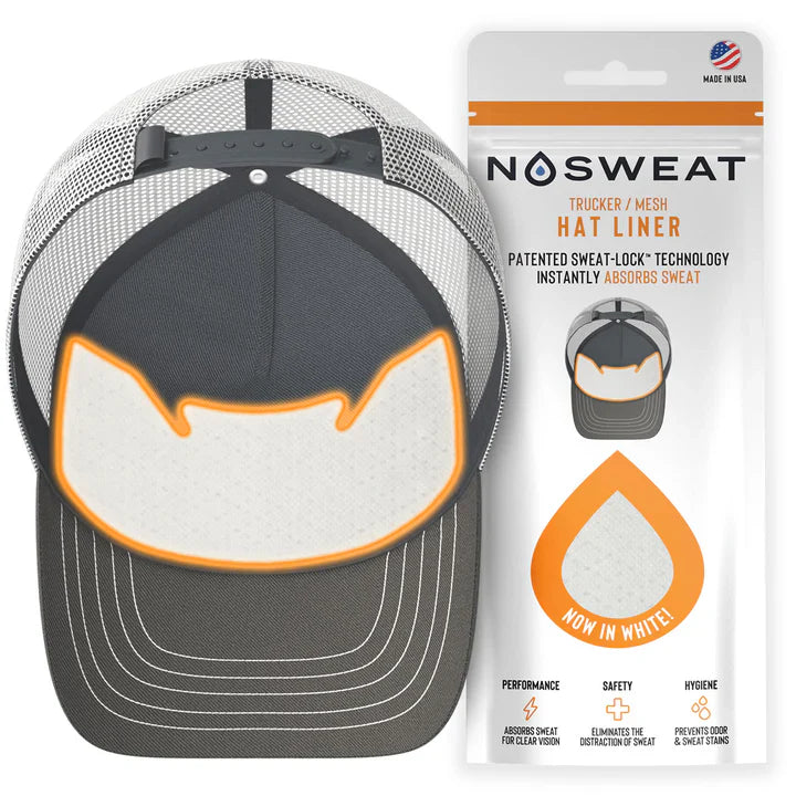 NoSweat Hat Liners - Patented SweatLock™ For All Hat Types