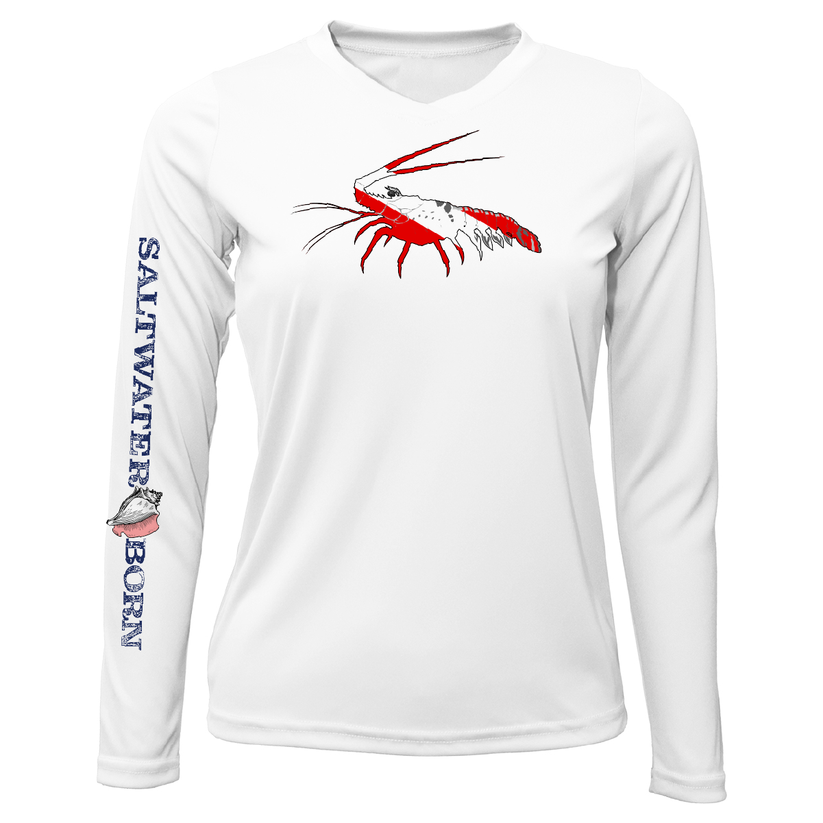 Saltwater Born Florida Lobster Long Sleeve UPF 50+ Dry-Fit Shirt