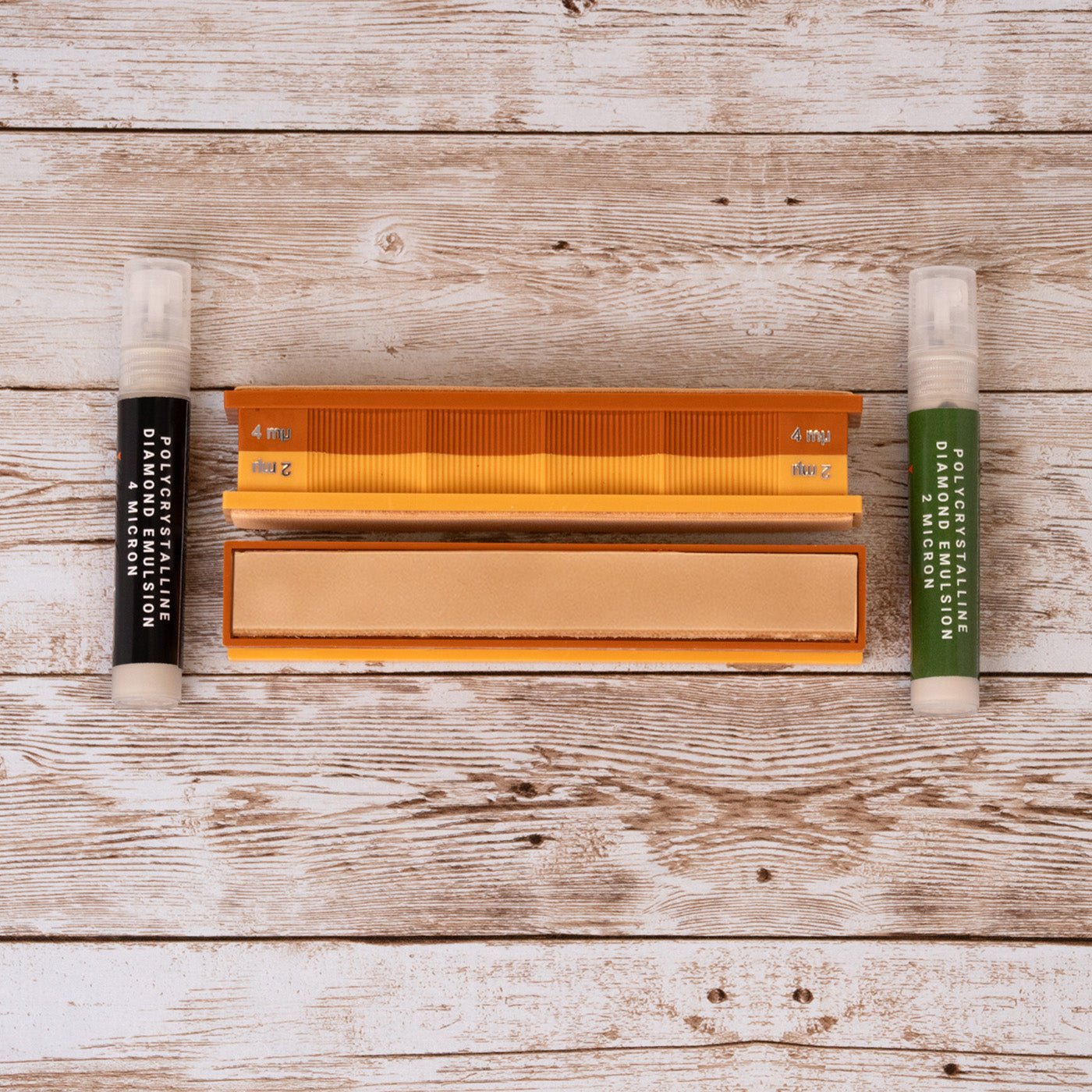 Wicked Edge 4/2 Micron Diamond Emulsion and Leather Strops Pack - Angler's Pro Tackle & Outdoors