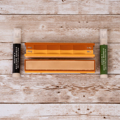 Wicked Edge 4/2 Micron Diamond Emulsion and Leather Strops Pack - Angler's Pro Tackle & Outdoors