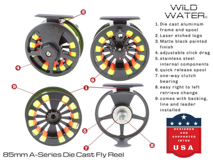 Wild Water Die Cast 5 Weight or 6 Weight Fly Reel - Angler's Pro Tackle & Outdoors