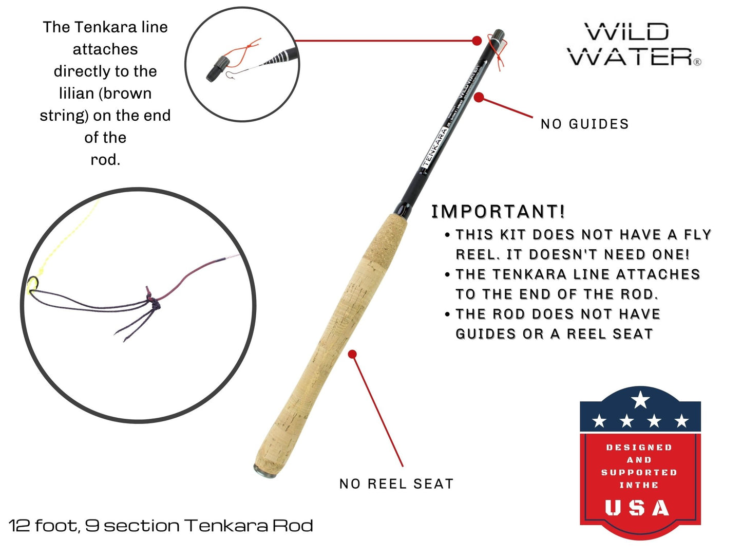 Wild Water Fly Fishing 12' Tenkara Rod - Angler's Pro Tackle & Outdoors