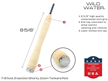 Wild Water Fly Fishing 7' - 8' Shorty Zoom Tenkara Rod - Angler's Pro Tackle & Outdoors