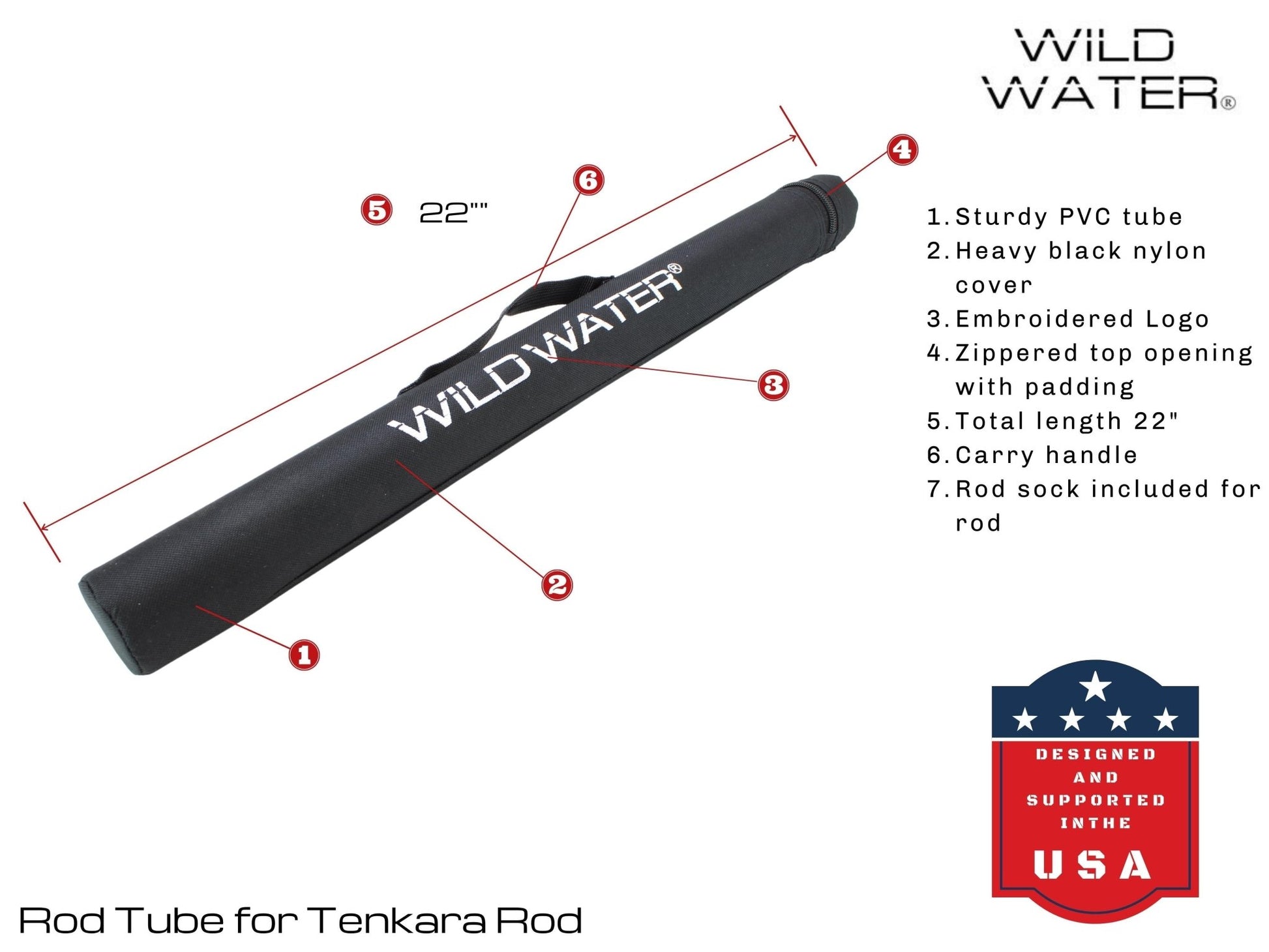 Wild Water Fly Fishing 7' - 8' Shorty Zoom Tenkara Rod - Angler's Pro Tackle & Outdoors