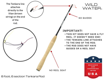 Wild Water Fly Fishing 8' Tenkara Rod - Angler's Pro Tackle & Outdoors