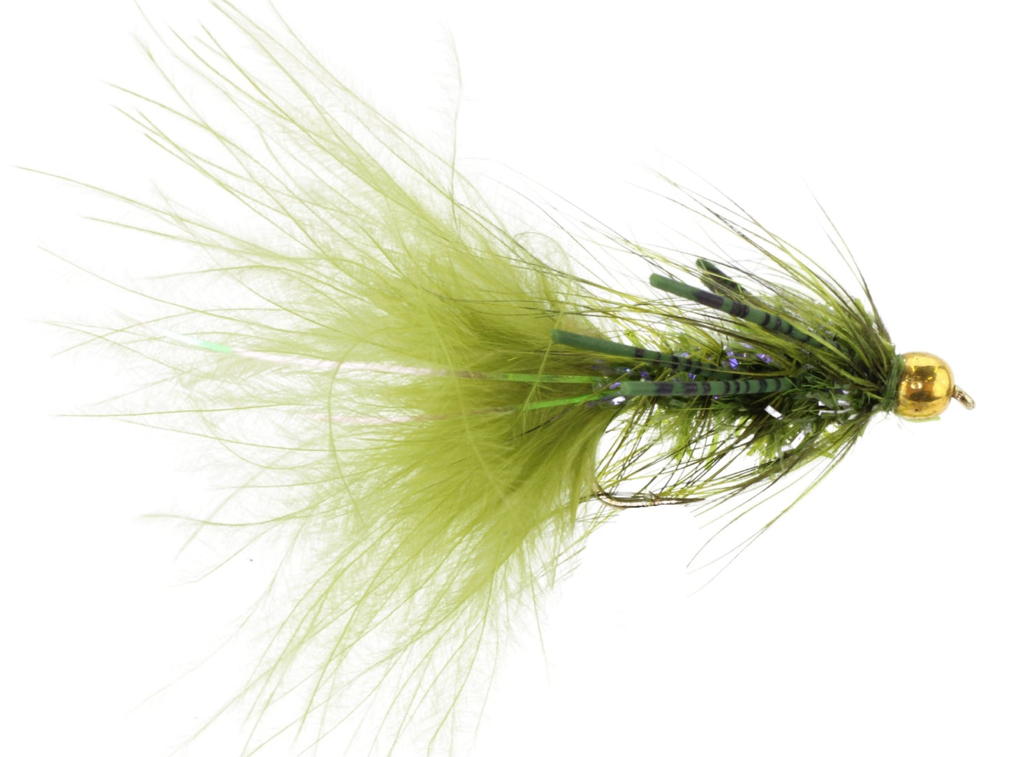 Wild Water Fly Fishing Bead Head Olive Rubber Leg Wooly Bugger, size 10, qty. 6 - Angler's Pro Tackle & Outdoors