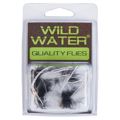Wild Water Fly Fishing Black and White Spherical Body Popper, Size 10, Qty. 4 - Angler's Pro Tackle & Outdoors
