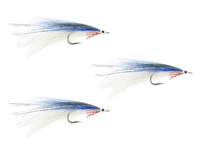 Wild Water Fly Fishing Blue, Red and White Deceiver, size 2/0, qty. 3 - Angler's Pro Tackle & Outdoors