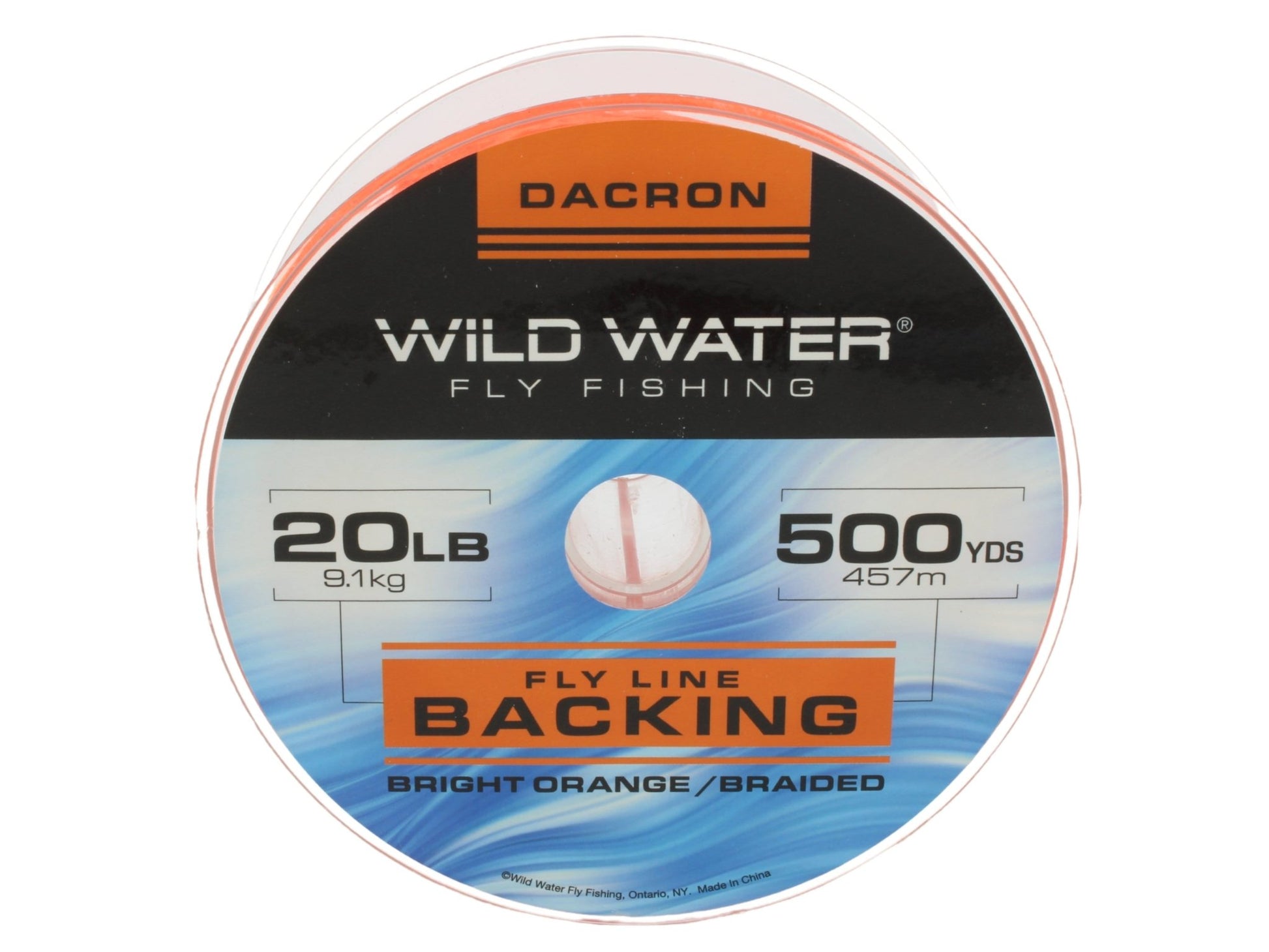 Wild Water Fly Fishing Braided Dacron Backing Spool, 20# 500 yards, Bright Orange - Angler's Pro Tackle & Outdoors