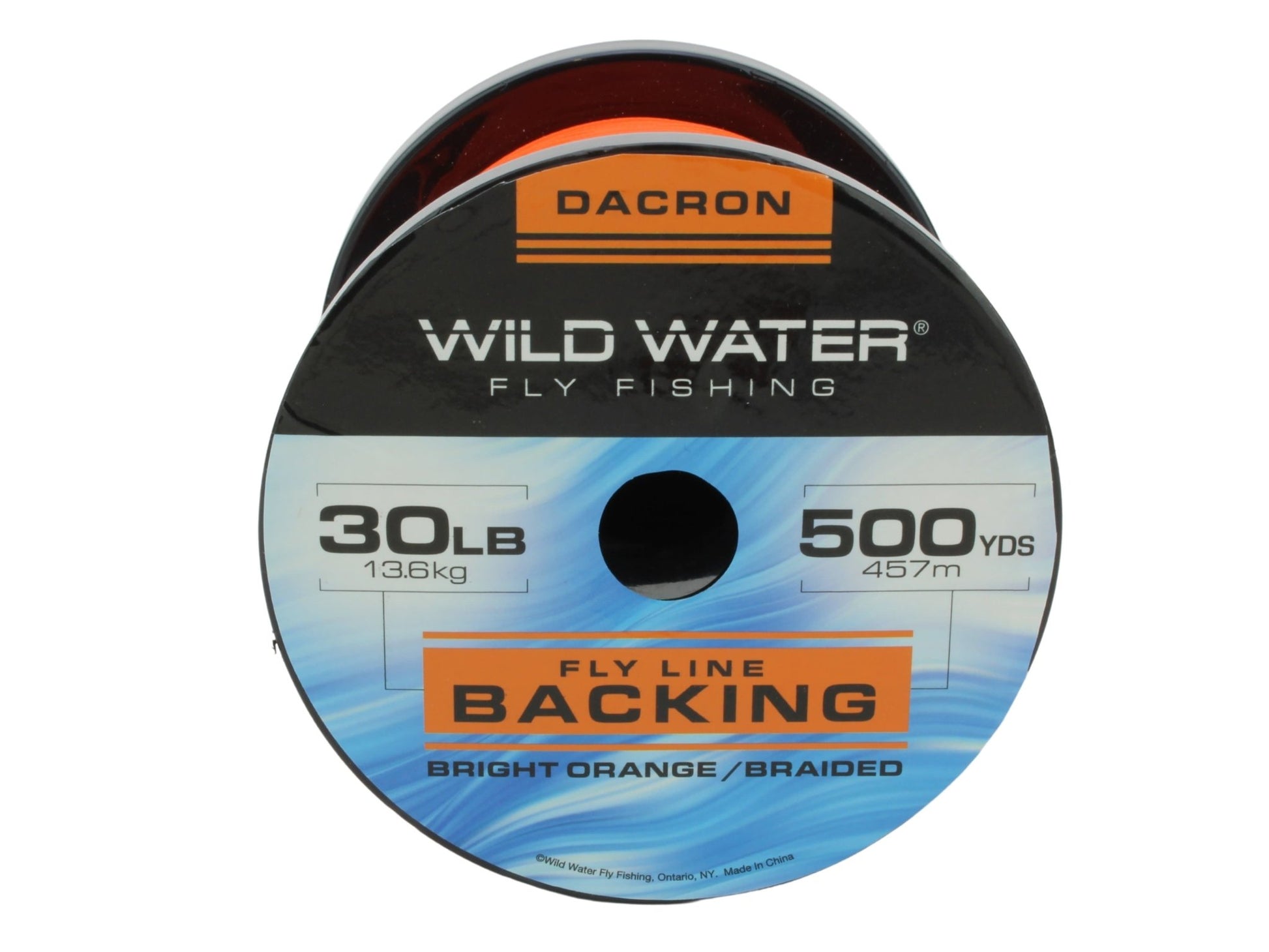 Wild Water Fly Fishing Braided Dacron Backing Spool, 30# 500 yards, Bright Orange - Angler's Pro Tackle & Outdoors