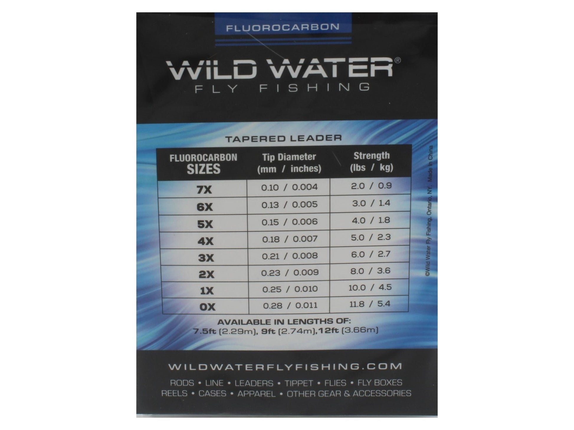 Wild Water Fly Fishing Fluorocarbon Leader 1X, 9', 3 Pack - Angler's Pro Tackle & Outdoors