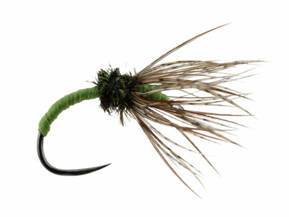 Wild Water Fly Fishing Olive Sakasa Kebari Tenkara Fly, size 12, qty. 6 - Angler's Pro Tackle & Outdoors