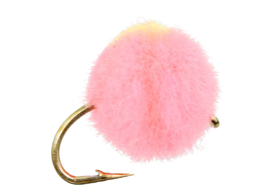Wild Water Fly Fishing Pink Egg with Yellow Spot, Size 12, Qty. 6 - Angler's Pro Tackle & Outdoors