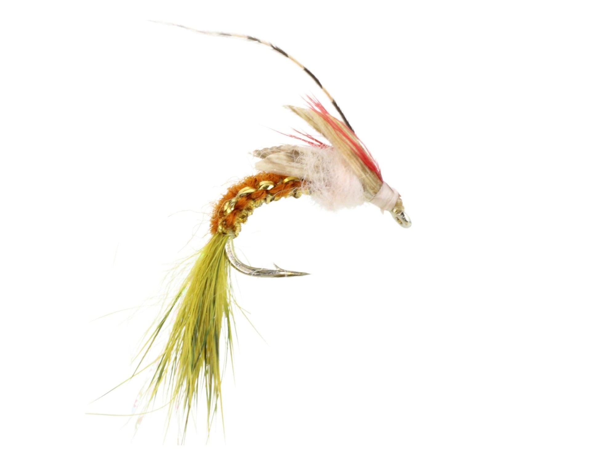 Wild Water Fly Fishing Woven Brown and Olive Caddis, Size 10, Qty. 6 - Angler's Pro Tackle & Outdoors