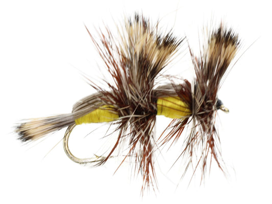 Wild Water Fly Fishing Yellow Double Humpy, Size 10, Qty. 6 - Angler's Pro Tackle & Outdoors